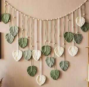 Boho Macrame Wall Hanging Home Decor Tapestry Handmade Woven Ornament Wall Decor - Picture 1 of 8