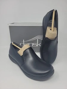 Dansko Womens EU 38 US 7.5-8 Nora Black Leather Slip On Loafers Shoes Clogs - Picture 1 of 10