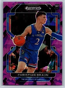 2022 Prizm Draft Picks Christian Braun RC #73 Purple Ice Rookie  89/149 - Picture 1 of 2