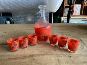 Vintage D’Arques France Liqueur Decanter & 6 Shot Glasses 1970's - Picture 1 of 12