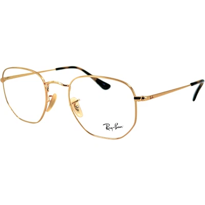 Marco de gafas de metal unisex hexagonal Ray Ban RB6448 2500 Arista dorado 51-21 Foto 1 de 4