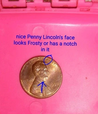 1990  Lincoln Penny No Mint Mark Rim Error & Missing Faint  Shadows And Columns - Image 1 of 3