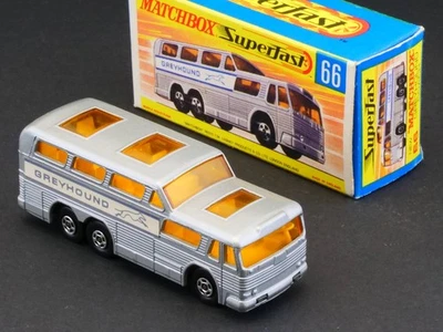 Matchbox 66 A Superfast Greyhound Bus H-Box MIB Box super! OVP 1706-02-43 - Bild 1 von 4