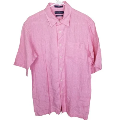 Camisa Daniel Cremieux Camisa Abotonada Hombres M Roja Lino Camisa Hombres Camisa Informal Foto 1 de 4