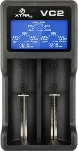 XTAR VC2 2-Schacht USB-Ladegerät Micro USB-Eingang, LC-Display - Bild 1 von 1