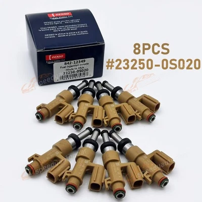 8Set DENSO Fuel Injectors for 2008-2019 Toyota Tundra 5.7L V8 #23250-0S020 NEW - Изображение 1 из 4