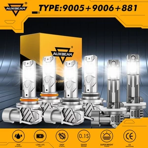 For Cadillac Eldorado 1992-2002 AUXBEAM LED Headlights High Low Fog Light 6500K - Picture 1 of 12