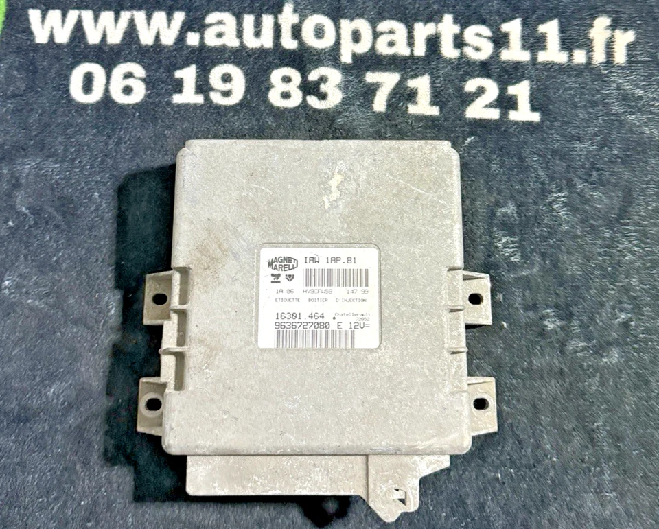 CALCULATEUR MOTEUR PEUGEOT 206 1.4i 9636727080 16301.464  IAW 1AP.81 A DECODER - Photo 1/4
