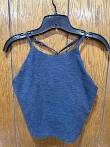 CALIA CROSS BACK LUSTRALUX CROP ACTIVE TOP LADIES LARGE $58 BNWT WORKOUT - Picture 1 of 3