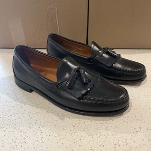 Men's Allen Edmonds Lowry Hill Loafers Dress Shoes Size 11.5 Black Leather Flaw - Picture 1 of 6