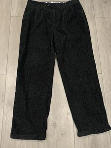 Vtg Braggi by Louis Raphael Pants Salt/Pepper Corduroy Mens 36x32 Dark Pants - Picture 1 of 11