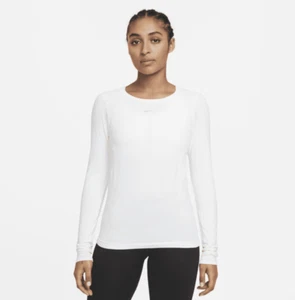 Nike Women's Dri-FIT ADV Aura Slim-Fit Long-Sleeve Training Top,Off White, Large - Picture 1 of 6