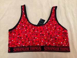 Torrid  Size 1 Stranger Things Bra All Over Print Red Black nwt New - Picture 1 of 3