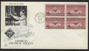 1002 Art Craft FDC - Diamond Jubilee American Chemical Society - Sept. 4, 1951 - Picture 1 of 1