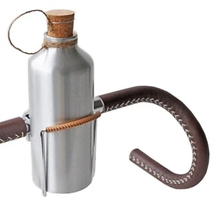Jaula para botellas montada en manillar estilo vintage + botella de aluminio bicicleta retro de acero - Imagen 1 de 3