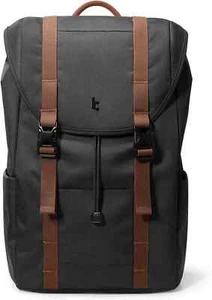 tomtoc Flap Laptop Backpack, Lightweight, Water-Resistant Casual 22L, Black - Picture 1 of 7