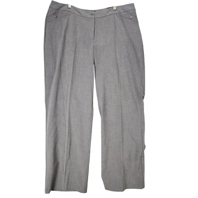 Studio 1940 Pants WOmens 3X Tall Melissa Gray Stretch High Rise Straight Leg NWT - Image 1 of 4