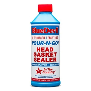 BLUE DEVIL POUR N GO HEAD GASKET SEALER 16OZ seal heater cores, freeze plugs +++ - Picture 1 of 2