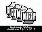Detroit Michigan Sticker Bundle | Detroit MI Road Trip Decals | Motor City