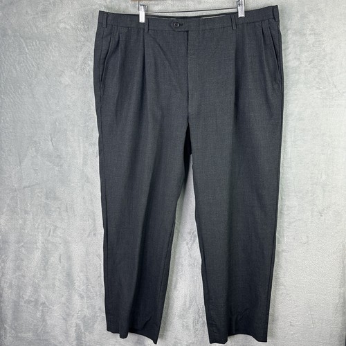 christian dior abito pantalone uomo 42x29 grigio scuro plissettato pantalone