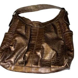 Metallic Bronze Emilie M. Tote/Purse, Vegan Handbag - Picture 1 of 5