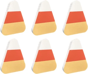 Halloween Decorations Indoor for Home - 6 Pcs Wooden Candy Corn Signs Table Cent - Picture 1 of 7