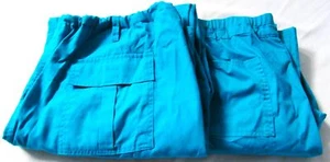 Scrub Bottoms Pants Med-Surg Nurse Women Female Green Color Size L Lot of 2 GC - Picture 1 of 6