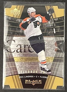 Eric Lindros Flyers 1999-00 cubierta superior corte diamante negro #62 patio - Imagen 1 de 2