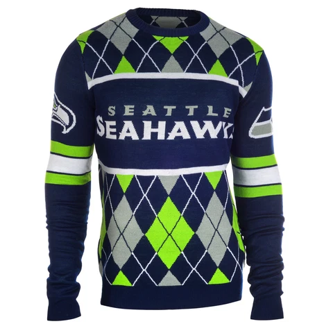 Seattle Seahawks EXCLUSIVE NFL Argyle Sweater Cover