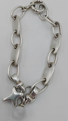 Esprit Bettelarmband 0,925 Sterlingsilber mit Perle und Stern Charm - Bild 1 von 4