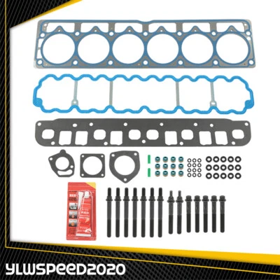 Fit For 1999-2003 Jeep Grand Cherokee Wrangler TJ 4.0L OHV Head Gasket Set Bolts - Image 1 of 4