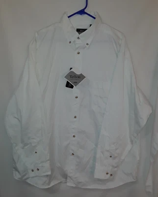 NUEVO Azul Generación Para Hombre Talla XXL Blanco Manga Larga Recubierto de Teflón Sin Arrugas Foto 1 de 4