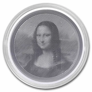 Moneda de 5 dólares de plata Mona Lisa ICON 2021 1 oz .999 TOKELAU Leonardo Da Vinci Art - Imagen 1 de 12
