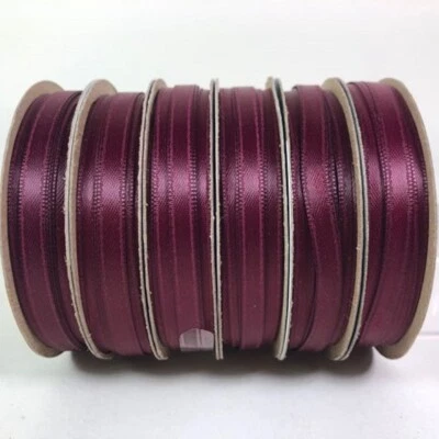 Offray Holiday Time Ribbon Burgundy 30 Feet Craft Ribbon 1/4" Wide 6 Rolls - Image 1 of 4