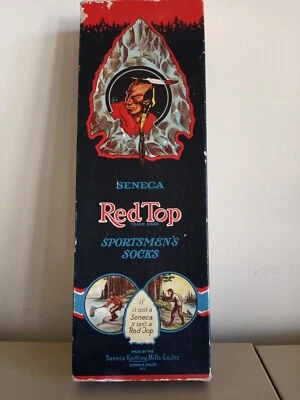 Calcetines deportivos vintage Seneca Knitting Mills Co. Inc. rojos SOLO EN CAJA Foto 1 de 4