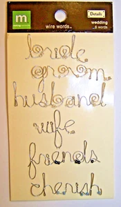 Erinnerungen schaffen Hochzeit Draht Worte Braut Bräutigam Ehemann Frau Freunde schätzen Neu in Verpackung - Bild 1 von 2