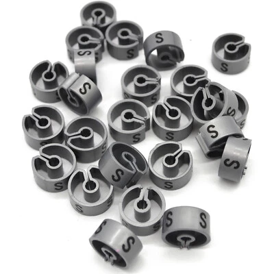 AGENTUR WERNER KUHLINS 25 Stk Tex-Clip® silber Größenreiter, Größenauszeichnung für Textil,Größenringe
