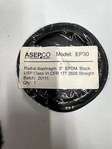 NUEVO - ASEPCO 3” EP30 Negro EPDM Válvula de Diafragma - Imagen 1 de 2