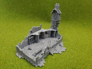 HO scale destroyed house #2 1:87 scale 3D print - Picture 1 of 8