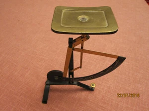 Briefwaage antik, Messingteller, 21 cm hoch - Bild 1 von 1
