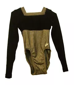 Gk leotard CL Longsleeved Gold/Black - Picture 1 of 1