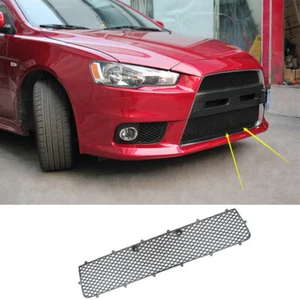 Black Front Lower Bumper Mesh Grill Grille For Mitsubishi Lancer Evolution 07-17 - Picture 1 of 8