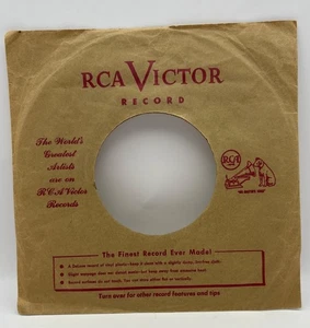 RCA Victor Records Company Sleeve Paper 45 RPM Worlds Greatest Artists - Picture 1 of 6