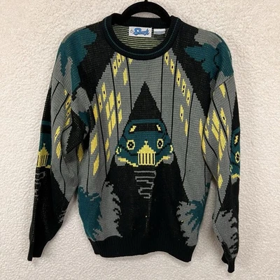 Vintage DJ Smash Sweater Men’s M Car City Skyline Crew Neck - Image 1 of 4