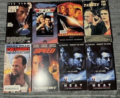 Action VHS Lot – 7 Classic Movies – Retro “Bro Pack” - Image 1 of 2