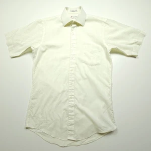 VTG Daniel Hechter Mens Shirt 14.5 Yellow Light Stripes 90s Retro Casual Cutaway - Picture 1 of 22