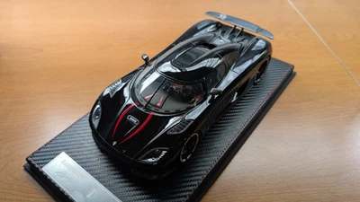 SUPER RARE FrontiArt 1/18 Koenigsegg Agera R Black w/ Red Stripes LIMITED 11/150 - Image 1 of 4
