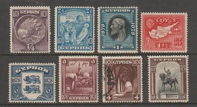CYPRUS 1928 MINT & USED LOT OF 8 (M/U) - Image 1 of 2