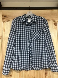 Patagonia Hemd Damen 6 blau kariert Knopfleiste Outdoor Rollriegelärmel - Bild 1 von 5