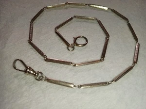 WOW.. very nice 14k White Gold 13.5 In 1920's Watch Chain 5.58 gm. - Picture 1 of 16